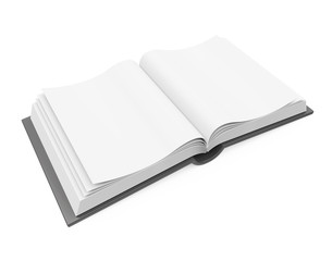 Open Blank Book Isolated