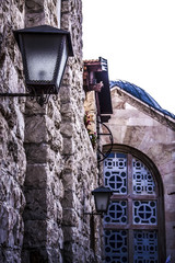 Bethlehem Alley architectures and buildings outside next to the churches