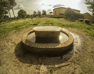 Fountain at Villa Celimontana in Rome, Italy