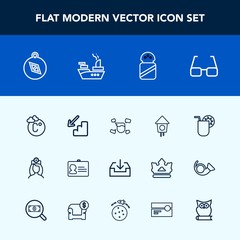 Modern, simple vector icon set with down, downstairs, thermometer, male, document, wooden, scale, drink, food, web, care, home, id, south, doctor, medical, up, bird, juice, fahrenheit, white icons