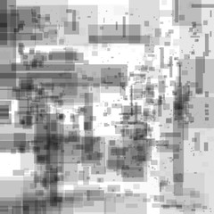 Black and white transparent square shapes background.