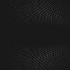 Obraz premium Dark black halftone and perspective background.