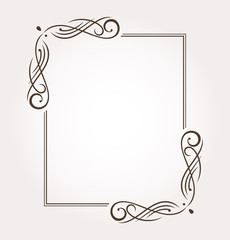 Fancy frame and page decoration. Vector illustration