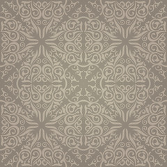 Seamless abstract brown pattern with gradient. Vector illustration