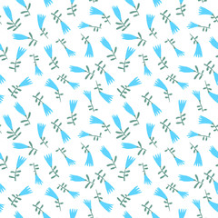 Floral seamless pattern. Background with flowers. Spring and summer seasonal vector illustration
