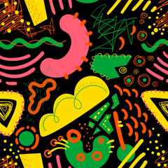 Abstract seamless pattern. Geometric background. Vector illustration