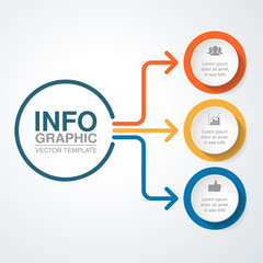 Vector infographic template for diagram, graph, presentation, chart, business concept with 3 options.