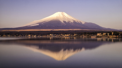 The reflection morning of Mt. Fuji // from Yamana lake