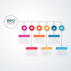 Vector infographic template for diagram, graph, presentation, chart, business concept with 6 options.