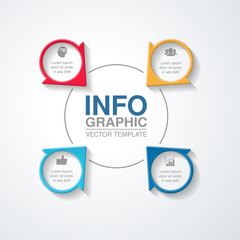 Vector infographic template for diagram, graph, presentation, chart, business concept with 4 options.
