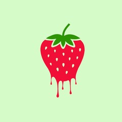 Strawberry juice drop