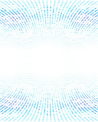 Blue dotted lines, abstract halftone and perspective background.