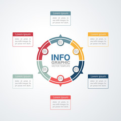 Vector infographic template for diagram, graph, presentation, chart, business concept with 6 options.