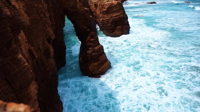 Playa de las Catedrales beach in Ribadeo Asturias