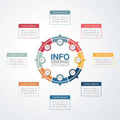 Vector infographic template for diagram, graph, presentation, chart, business concept with 8 options.