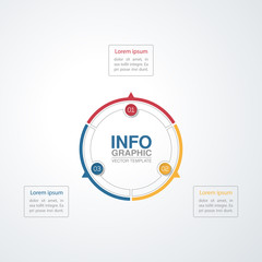 Vector infographic template for diagram, graph, presentation, chart, business concept with 3 options.