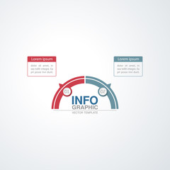 Vector infographic template for diagram, graph, presentation, chart, business concept with 2 options.