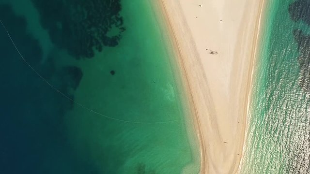 Aerial view of golden cape in Croatia