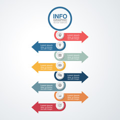 Vector infographic template for diagram, graph, presentation, chart, business concept with 8 options.