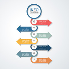Vector infographic template for diagram, graph, presentation, chart, business concept with 7 options.