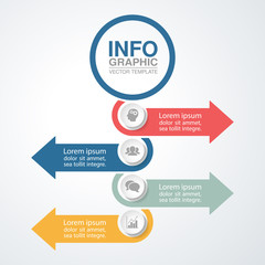 Vector infographic template for diagram, graph, presentation, chart, business concept with 4 options.