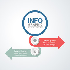 Vector infographic template for diagram, graph, presentation, chart, business concept with 2 options.