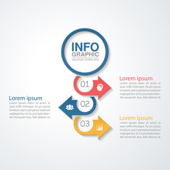 Vector infographic template for diagram, graph, presentation, chart, business concept with 3 options.