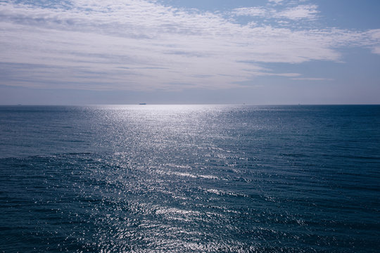Fototapeta Seascape. Sunset at the sea.