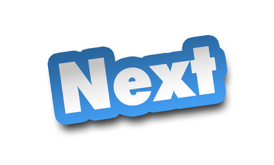 next concept 3d illustration isolated