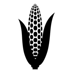 Maize icon black color illustration flat style simple image