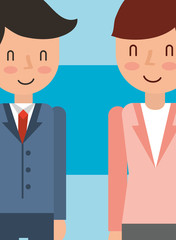 business people group avatars characters vector illustration