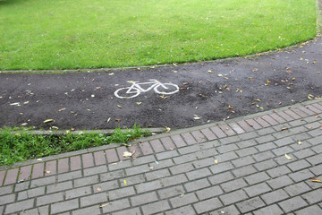 Bike track in the city park