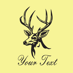 Deer Logo Template Vector Design Illustration 
