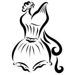 Beautiful female swimsuit, retro fashion