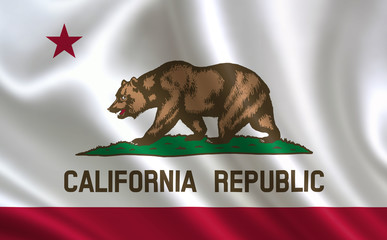 Flag of the state California. A series of "flags of the United States of America" 