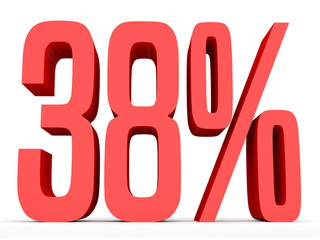 Thirty eight percent off. Discount 38 %.