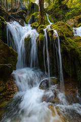 Toberia Waterfalls at Entzia mountain range, Basque Country, Spain