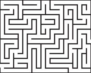 Rectangle maze isolated on white background