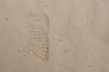 foot print in the sand