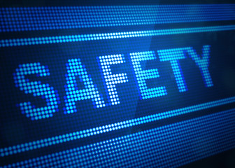 safety digital screen 3d illustration