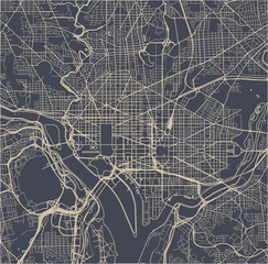 vector map of the city of Washington D.C., USA - 204422245