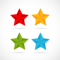 Rating vector star icon set
