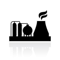 Petroleum factory vector icon