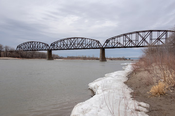 Railroad Bridge in North Dakota