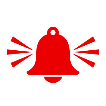 Red alarm bell vector icon