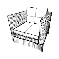 Modern chair illustration. - 204422886