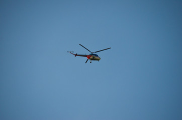 Fototapeta na wymiar helicopter, screws, sky
