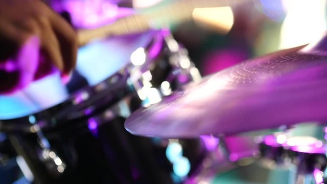 slow motion drum playing 4