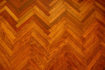 wooden texture of old brown parquet boards