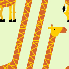 Giraffe pattern. Animal background. Texture for childrens cloth. Vector illustration